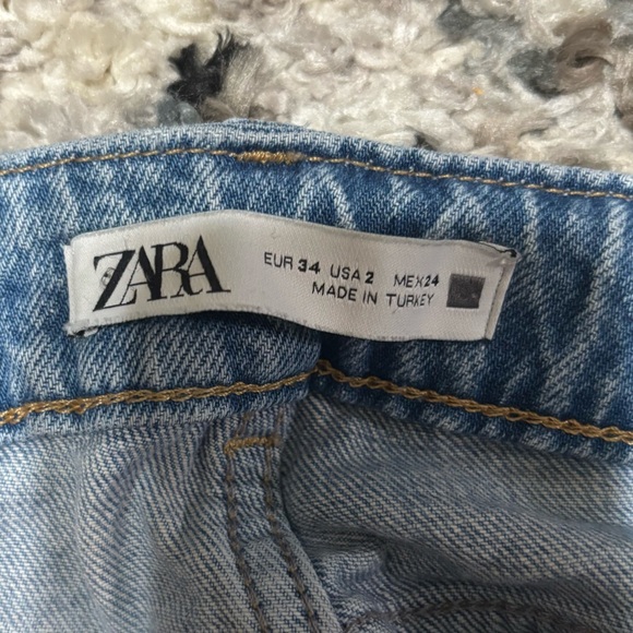 Zara Blue Straight Leg Jeans - Picture 2 of 4